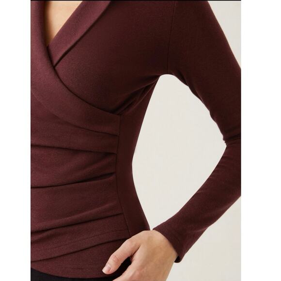 NWT XS Collared Surplice Top - Picture 7 of 7